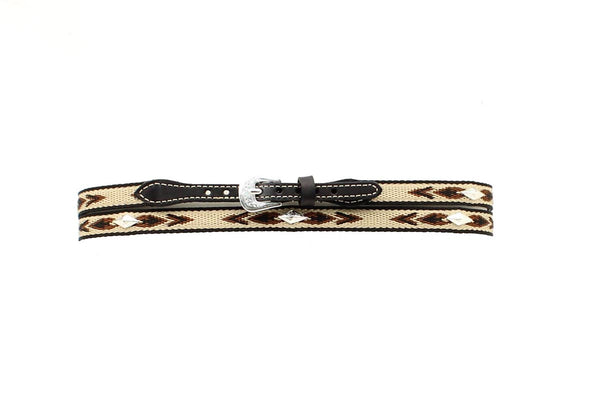 1/2 EMBROIDERED HATBAND WITH DIAMOND CONCHOS