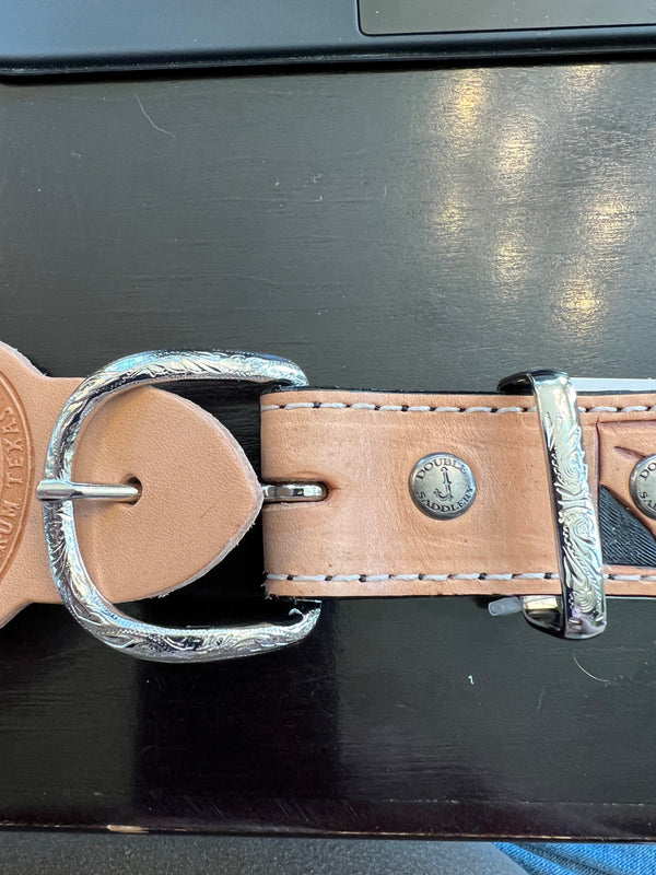 Floral Tooled Tapered Belt Double J Saddlery